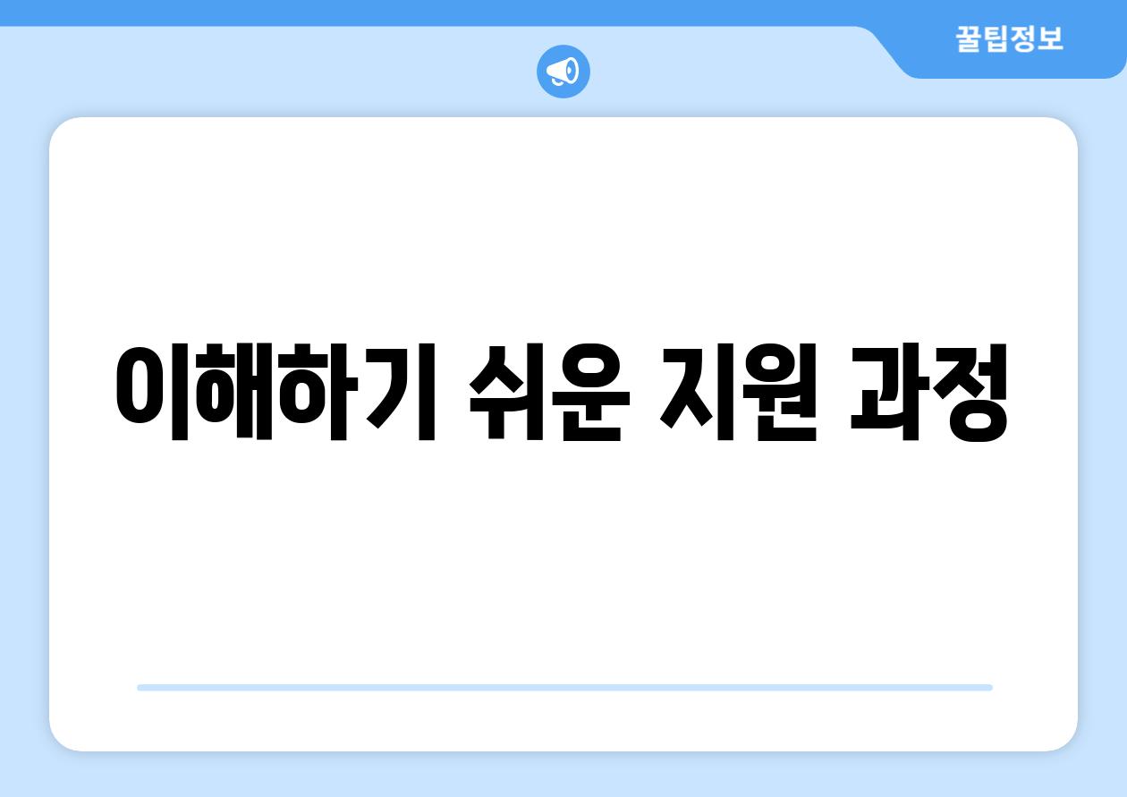 이해하기 쉬운 지원 과정