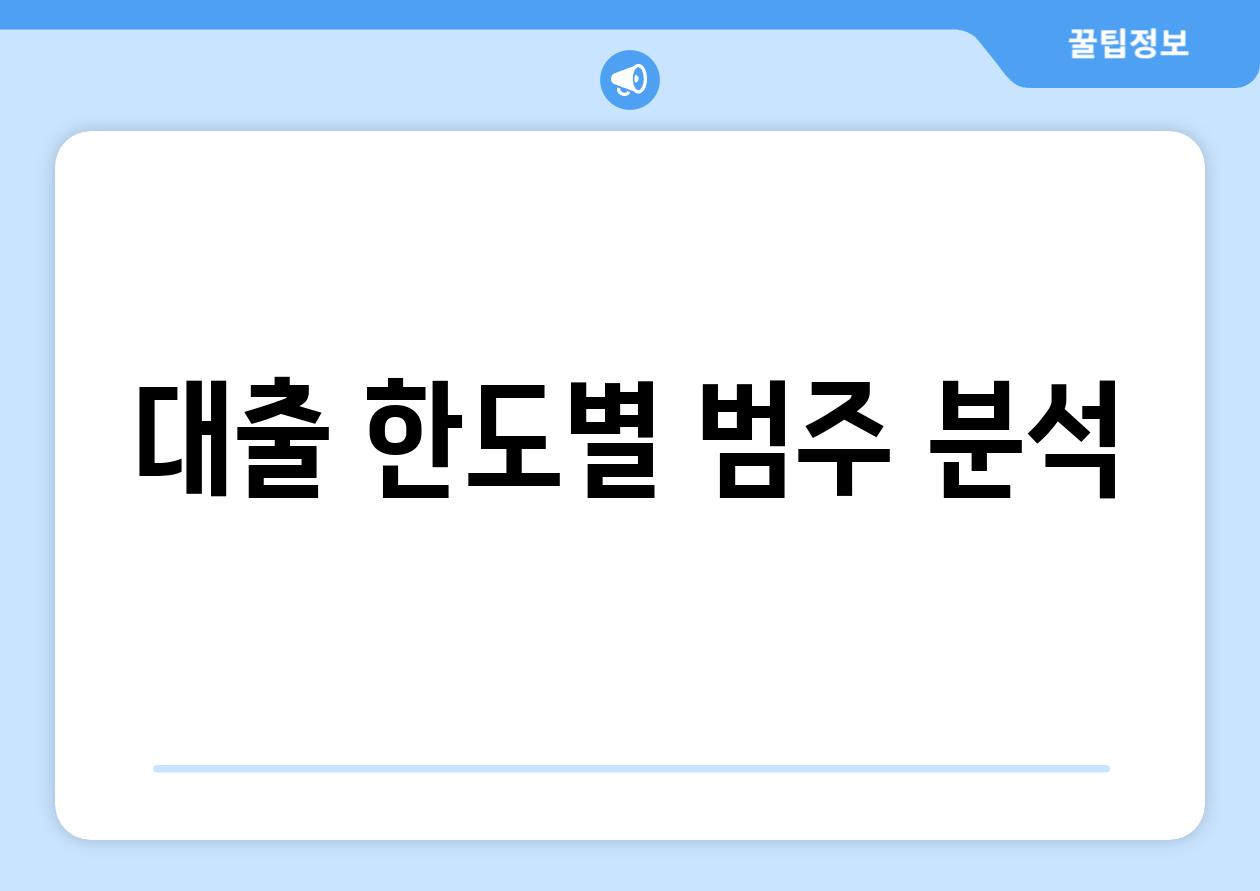 대출 한도별 범주 분석