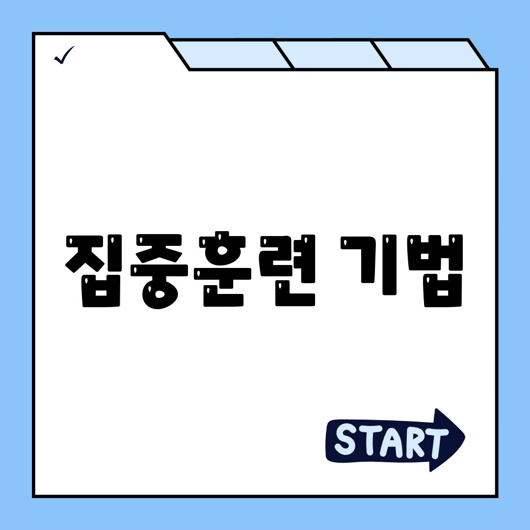 집중훈련 기법