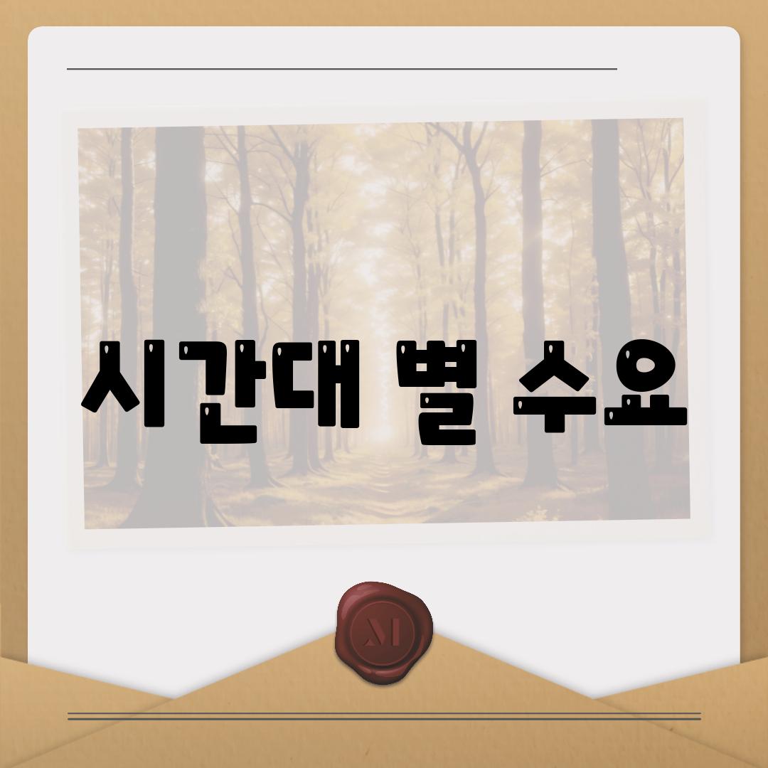 시간대 별 수요