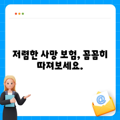 사망 보험 가격