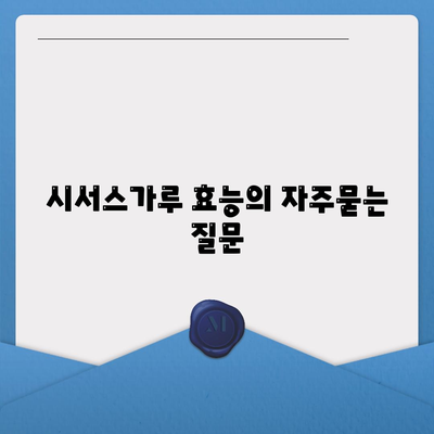 시서스가루 효능