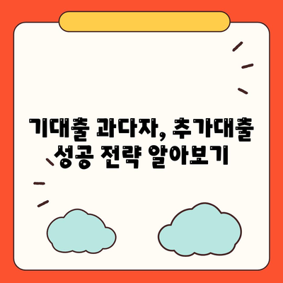 기대출 과다자 추가대출 조건