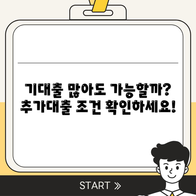 기대출 과다자 추가대출 조건