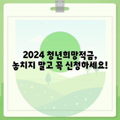 2024 청년희망적금 신청