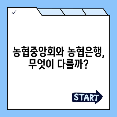 NH 농협중앙회 농협은행 다른점