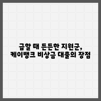 케이뱅크 비상금대출