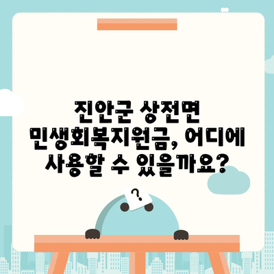 전라북도 진안군 상전면 민생회복지원금 | 신청 | 신청방법 | 대상 | 지급일 | 사용처 | 전국민 | 이재명 | 2024