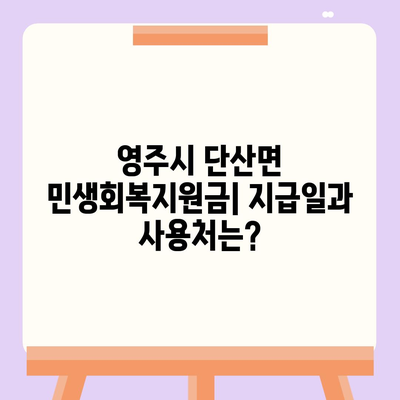 경상북도 영주시 단산면 민생회복지원금 | 신청 | 신청방법 | 대상 | 지급일 | 사용처 | 전국민 | 이재명 | 2024