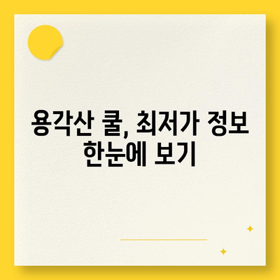 용각산 쿨 가격