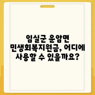 전라북도 임실군 운암면 민생회복지원금 | 신청 | 신청방법 | 대상 | 지급일 | 사용처 | 전국민 | 이재명 | 2024