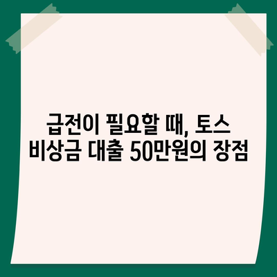 토스 비상금 대출 50만원