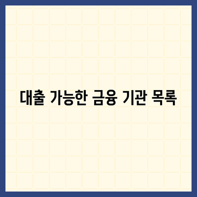 개인회생자 대출 가능한곳