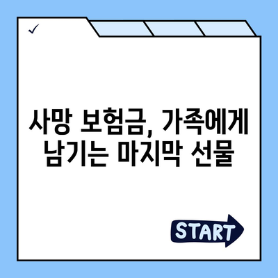 사망 보험금