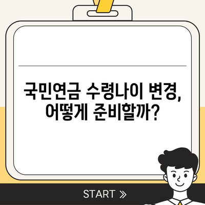 국민연금 수령나이