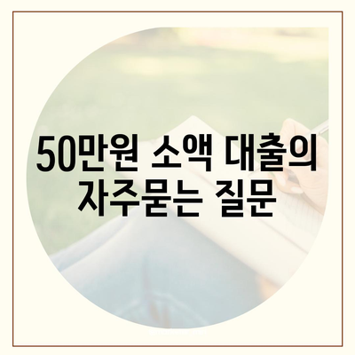 50만원 소액 대출