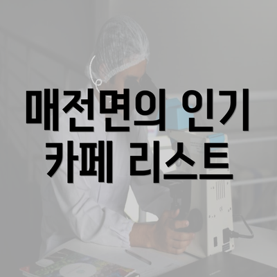 매전면의 인기 카페 리스트