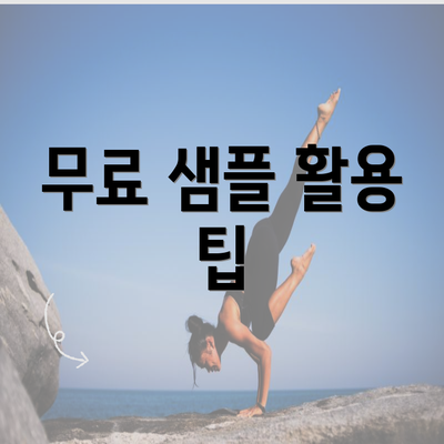 무료 샘플 활용 팁