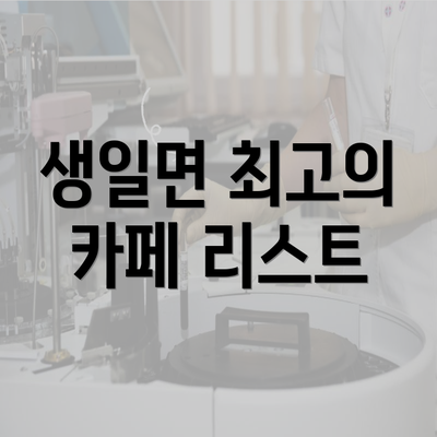 생일면 최고의 카페 리스트