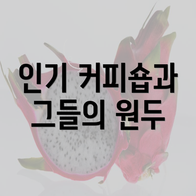 인기 커피숍과 그들의 원두