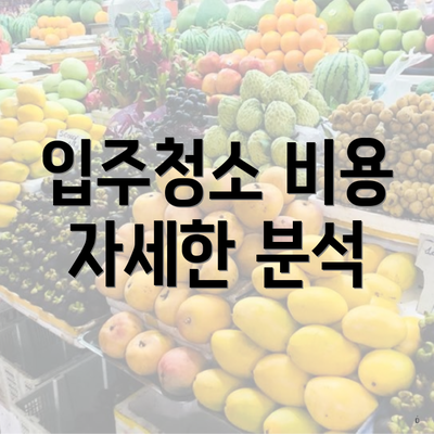 입주청소 비용 자세한 분석