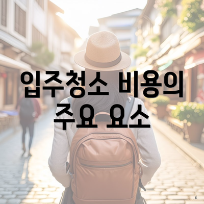 입주청소 비용의 주요 요소