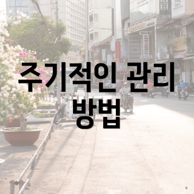 주기적인 관리 방법