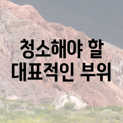 청소해야 할 대표적인 부위