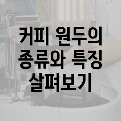 커피 원두의 종류와 특징 살펴보기