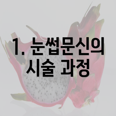 1. 눈썹문신의 시술 과정