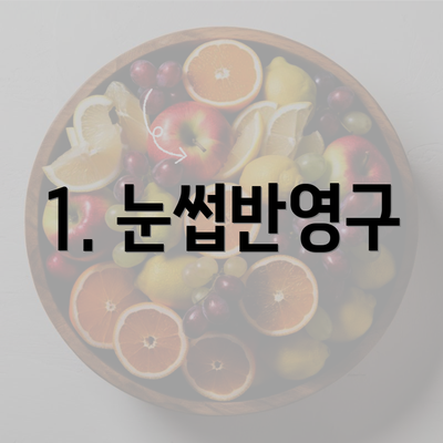 1. 눈썹반영구