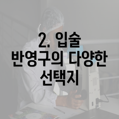 2. 입술 반영구의 다양한 선택지