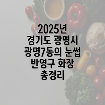 2025년 경기도 광명시 광명7동의 눈썹 반영구 화장 총정리