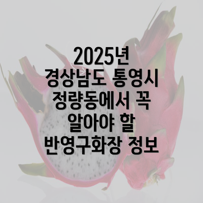 2025년 경상남도 통영시 정량동에서 꼭 알아야 할 반영구화장 정보