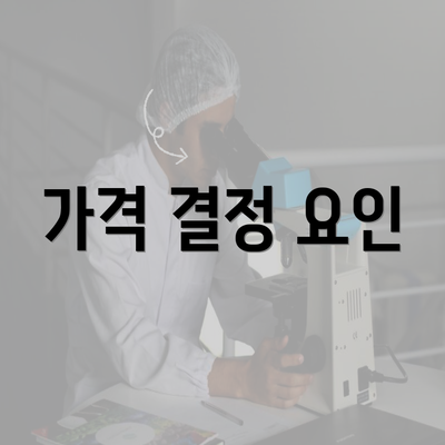 가격 결정 요인