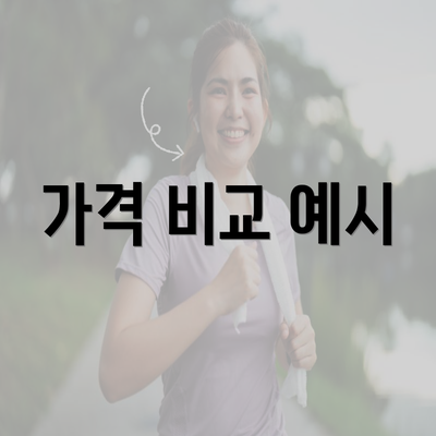 가격 비교 예시