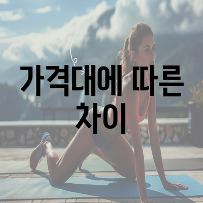 가격대에 따른 차이