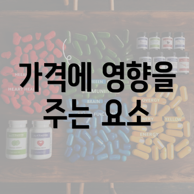 가격에 영향을 주는 요소