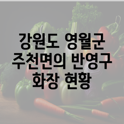 강원도 영월군 주천면의 반영구 화장 현황