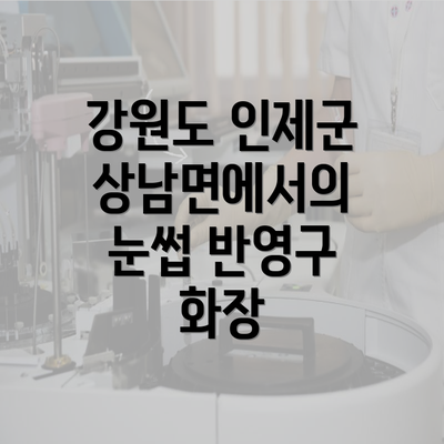 강원도 인제군 상남면에서의 눈썹 반영구 화장