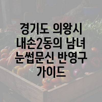 경기도 의왕시 내손2동의 남녀 눈썹문신 반영구 가이드