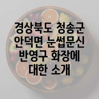 경상북도 청송군 안덕면 눈썹문신 반영구 화장에 대한 소개