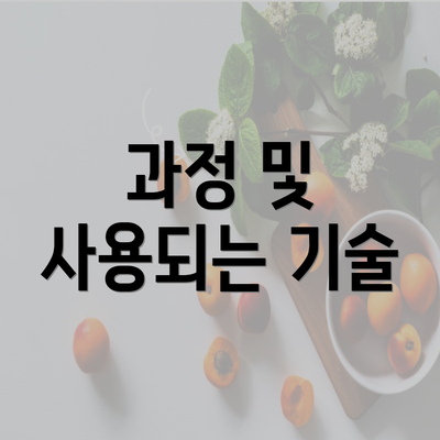 과정 및 사용되는 기술