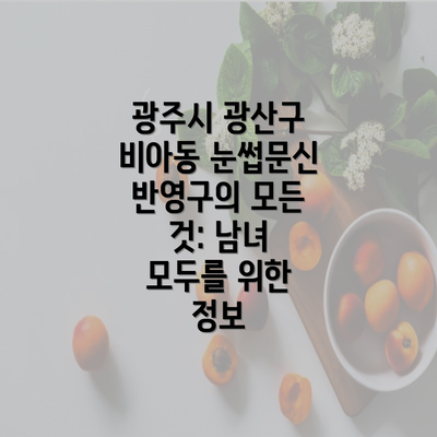 광주시 광산구 비아동 눈썹문신 반영구의 모든 것: 남녀 모두를 위한 정보