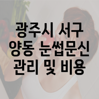 광주시 서구 양동 눈썹문신 관리 및 비용