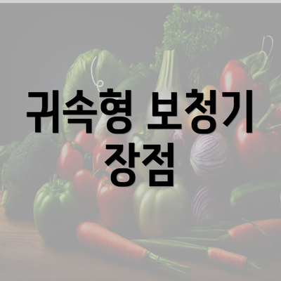 귀속형 보청기 장점