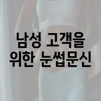 남성 고객을 위한 눈썹문신