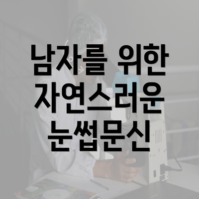 남자를 위한 자연스러운 눈썹문신