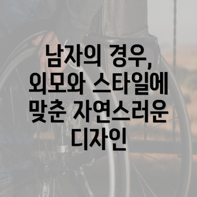 남자의 경우, 외모와 스타일에 맞춘 자연스러운 디자인