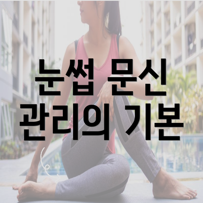 눈썹 문신 관리의 기본